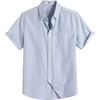 COOFANDY Men’s Short Sleeve Oxford Shirt Casual Button Down Shirts Summer Untucked Dress Shirt with Pocket(Light Grey Plaid)