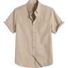 COOFANDY Men’s Short Sleeve Oxford Shirt Casual Button Down Shirts Summer Untucked Dress Shirt with Pocket(Light Khaki)