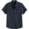 COOFANDY Men’s Short Sleeve Oxford Shirt Casual Button Down Shirts Summer Untucked Dress Shirt with Pocket(Navy Blue)