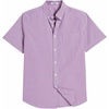 COOFANDY Men’s Short Sleeve Oxford Shirt Casual Button Down Shirts Summer Untucked Dress Shirt with Pocket(Red Plaid)