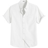 COOFANDY Men’s Short Sleeve Oxford Shirt Casual Button Down Shirts Summer Untucked Dress Shirt with Pocket(White)