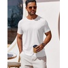 COOFANDY Men’s T Shirt Short Sleeve Crew Neck T-Shirt Casual Summer Classic Basic Tee Shirts(01-white)