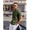 COOFANDY Mens T Shirts V Neck 100% Cotton Short Sleeve Casual Summer Vintage Tee Shirt(Army Green)