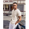 COOFANDY Mens T Shirts V Neck 100% Cotton Short Sleeve Casual Summer Vintage Tee Shirt(White)
