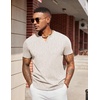 COOFANDY Mens T Shirts V Neck 100% Cotton Short Sleeve Casual Summer Vintage Tee Shirt(White)