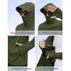 COOFANDY Mens UPF 50+ Sun Protection Hoodie Zip Up Lightweight UV Jacket Long Sleeve Sun Shirt Running Fishing Hiking Outdoor(Army Green)