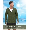 COOFANDY Mens UPF 50+ Sun Protection Hoodie Zip Up Lightweight UV Jacket Long Sleeve Sun Shirt Running Fishing Hiking Outdoor(Army Green)