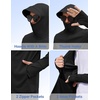 COOFANDY Mens UPF 50+ Sun Protection Hoodie Zip Up Lightweight UV Jacket Long Sleeve Sun Shirt Running Fishing Hiking Outdoor(Black)