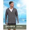 COOFANDY Mens UPF 50+ Sun Protection Hoodie Zip Up Lightweight UV Jacket Long Sleeve Sun Shirt Running Fishing Hiking Outdoor(Dark Grey)