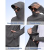 COOFANDY Mens UPF 50+ Sun Protection Hoodie Zip Up Lightweight UV Jacket Long Sleeve Sun Shirt Running Fishing Hiking Outdoor(Dark Grey)