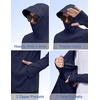 COOFANDY Mens UPF 50+ Sun Protection Hoodie Zip Up Lightweight UV Jacket Long Sleeve Sun Shirt Running Fishing Hiking Outdoor(Navy Blue)