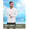 COOFANDY Mens UPF 50+ Sun Protection Hoodie Zip Up Lightweight UV Jacket Long Sleeve Sun Shirt Running Fishing Hiking Outdoor(White)