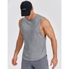 COOFANDY Mens Workout Tank Tops Cotton Cut Off Sleeveless Muscle Shirts Gym Athletic Running T Shirt(Light Heather Gray)