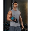 COOFANDY Mens Workout Tank Tops Cotton Cut Off Sleeveless Muscle Shirts Gym Athletic Running T Shirt(Light Heather Gray)
