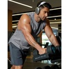 COOFANDY Mens Workout Tank Tops Cotton Cut Off Sleeveless Muscle Shirts Gym Athletic Running T Shirt(Light Heather Gray)