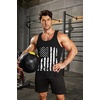 COOFANDY Men’s Workout Tank Tops Pack Dry Fit Sleeveless Running Shirts Gym Muscle Bodybuilding T Shirts(American Flag Black)