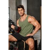 COOFANDY Men’s Workout Tank Tops Pack Dry Fit Sleeveless Running Shirts Gym Muscle Bodybuilding T Shirts(Army Green)