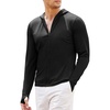 COOFANDY Full-Zip Men’s Lightweight Hoodie UPF 50 – Breathable Sun Protection Jacket with Pockets for Golf, Fishing, Hiking(Black)