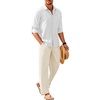 White Shirt/Beige Pants