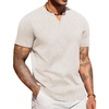 COOFANDY Mens T Shirts V Neck 100% Cotton Short Sleeve Casual Summer Vintage Tee Shirt(White)