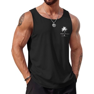 COOFANDY Mens Beach Tank Tops Summer Cotton Sleeveless Graphic T Shirts Palm Tree Casual Vacation Muscle Tank(Black-coconut)