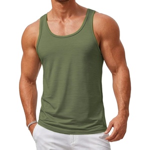 COOFANDY Men’s Workout Tank Tops Pack Dry Fit Sleeveless Running Shirts Gym Muscle Bodybuilding T Shirts(Army Green)