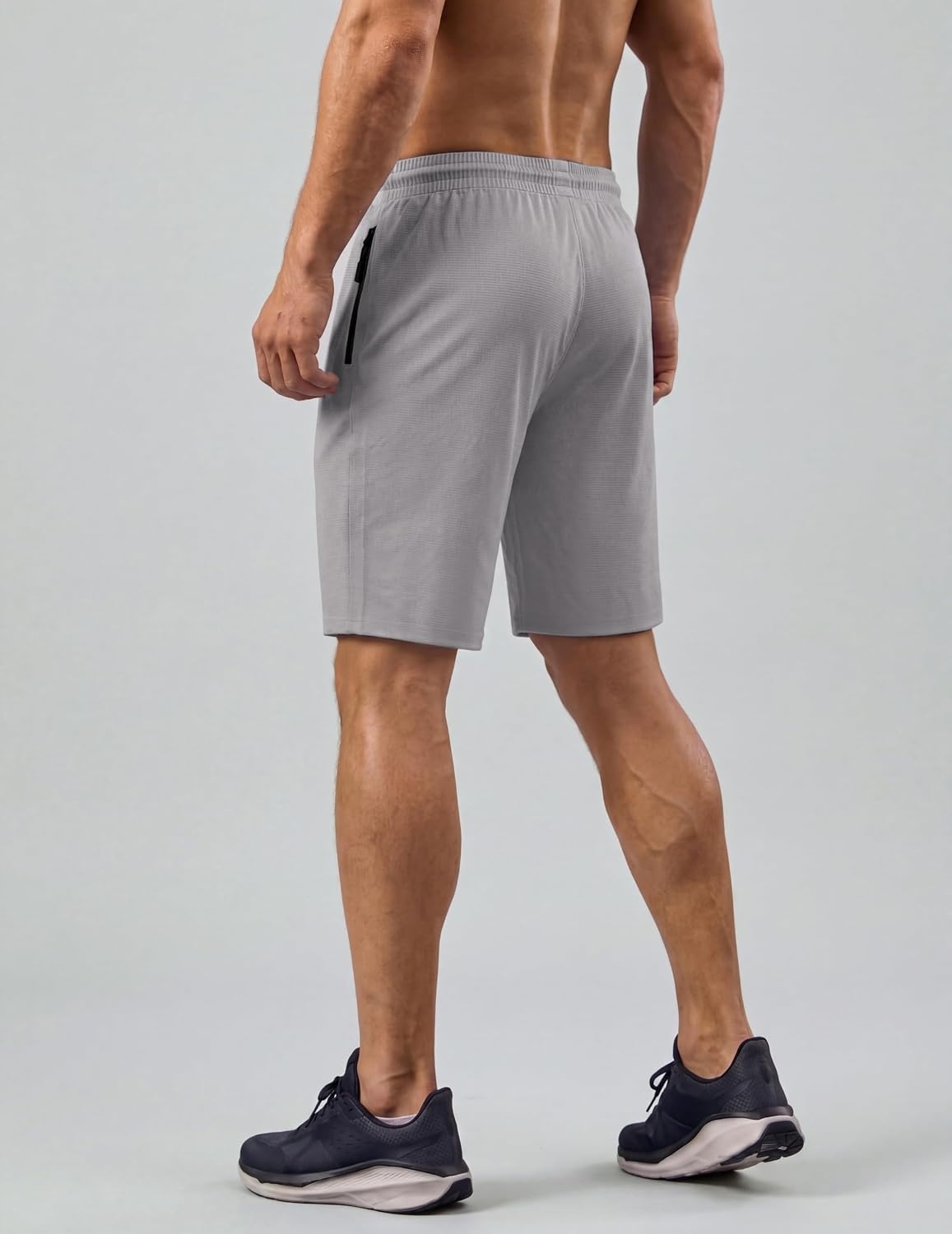 image:imageCOOFANDY Mens Gym Workout Shorts Quick Dry Athletic LooseFit Lightweight Running Shorts with Zipper PocketsQuiet Gray