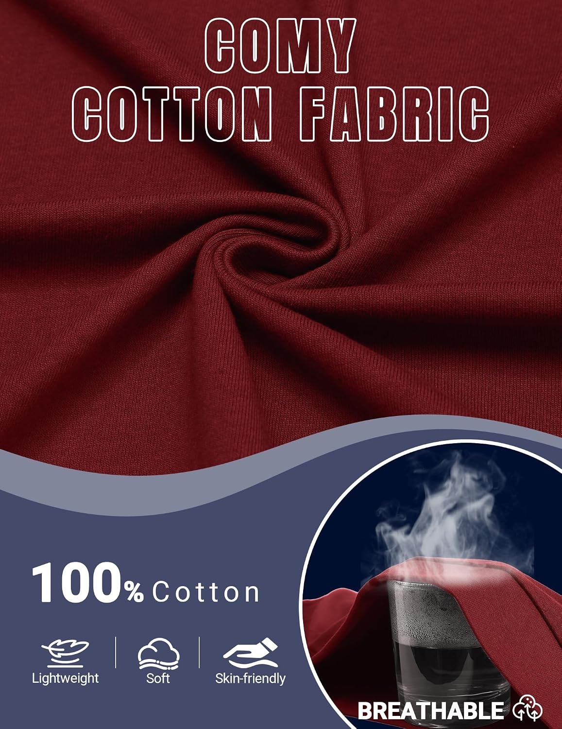 image:imageCOOFANDY Mens Polo Sweater Casual V Neck Summer Short Sleeve Beach Vacation Tops Cotton Collared Dress Work Golf SweaterWine Red
