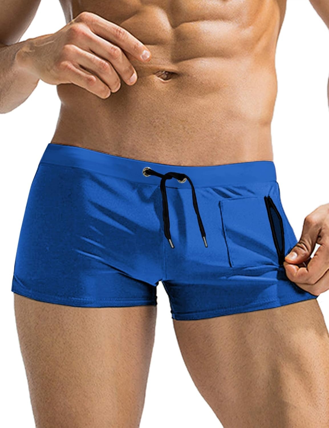 image:imageCOOFANDY Mens Swim Trunks Swimwear Bathing Suit Swim Brief Square Leg Board Short S3XL1 Royal Blue