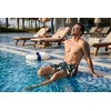 COOFANDY Men Swim Trunk with Compression Liner 2 in 1 Swimwear Bathing Suit Quick Dry Board Short(P Black Plant Flower)