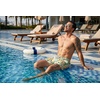 COOFANDY Men Swim Trunk with Compression Liner 2 in 1 Swimwear Bathing Suit Quick Dry Board Short(P Green Hawaiian Flower)