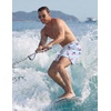 COOFANDY Men Swim Trunk with Compression Liner 2 in 1 Swimwear Bathing Suit Quick Dry Board Short(Print American Flag-3)
