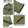 COOFANDY Men’s Cotton Casual Short Sleeve Button Down Shirt Plaid Collar Denim Work Shirts(A – Army Green – No Pocket)