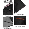 COOFANDY Men’s Cotton Casual Short Sleeve Button Down Shirt Plaid Collar Denim Work Shirts(A – Black – No Pocket)