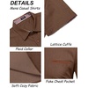 COOFANDY Men’s Cotton Casual Short Sleeve Button Down Shirt Plaid Collar Denim Work Shirts(A – Brown – No Pocket)