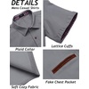 COOFANDY Men’s Cotton Casual Short Sleeve Button Down Shirt Plaid Collar Denim Work Shirts(A – Charcoal Grey – No Pocket)