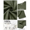 COOFANDY Men’s Cotton T-Shirts Oversized Shirt Short Sleeves Streetwear Loose Fit Summer Tee Tops Washed Basic Unisex Shirts(Army Green)