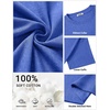 COOFANDY Men’s Cotton T-Shirts Oversized Shirt Short Sleeves Streetwear Loose Fit Summer Tee Tops Washed Basic Unisex Shirts(Blue)