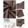 COOFANDY Men’s Cotton T-Shirts Oversized Shirt Short Sleeves Streetwear Loose Fit Summer Tee Tops Washed Basic Unisex Shirts(Brown)