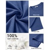 COOFANDY Men’s Cotton T-Shirts Oversized Shirt Short Sleeves Streetwear Loose Fit Summer Tee Tops Washed Basic Unisex Shirts(Dark Blue)