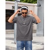 COOFANDY Men’s Cotton T-Shirts Oversized Shirt Short Sleeves Streetwear Loose Fit Summer Tee Tops Washed Basic Unisex Shirts(Dark Grey)