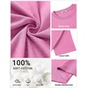 COOFANDY Men’s Cotton T-Shirts Oversized Shirt Short Sleeves Streetwear Loose Fit Summer Tee Tops Washed Basic Unisex Shirts(Pink)