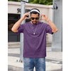 COOFANDY Men’s Cotton T-Shirts Oversized Shirt Short Sleeves Streetwear Loose Fit Summer Tee Tops Washed Basic Unisex Shirts(Purple)