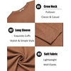 COOFANDY Men’s Crew Neck T-Shirt Long Sleeve Casual Pullover Tees Soft Stretch Basic Tee Shirts(Caramel)