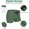 COOFANDY Mens Swim Trunks Swimwear Bathing Suit Swim Brief Square Leg Board Short S-3XL(1 – Army Green)
