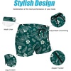 COOFANDY Mens Swim Trunks Swimwear Bathing Suit Swim Brief Square Leg Board Short S-3XL(1 – Army Green Flower)