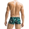 COOFANDY Mens Swim Trunks Swimwear Bathing Suit Swim Brief Square Leg Board Short S-3XL(1 – Army Green Flower)