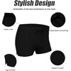 COOFANDY Mens Swim Trunks Swimwear Bathing Suit Swim Brief Square Leg Board Short S-3XL(1 – Black)