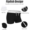 COOFANDY Mens Swim Trunks Swimwear Bathing Suit Swim Brief Square Leg Board Short S-3XL(1 – Black and White)