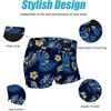 COOFANDY Mens Swim Trunks Swimwear Bathing Suit Swim Brief Square Leg Board Short S-3XL(1 – Blue Flower)